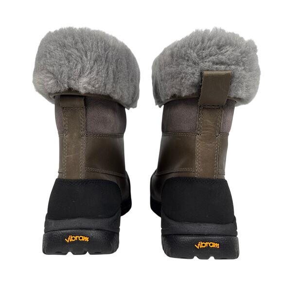 UGG Butte Winter Boots Mens11.5 Waterproof Grey Leather Sheepskin Lined 5521 - Picture 5 of 14